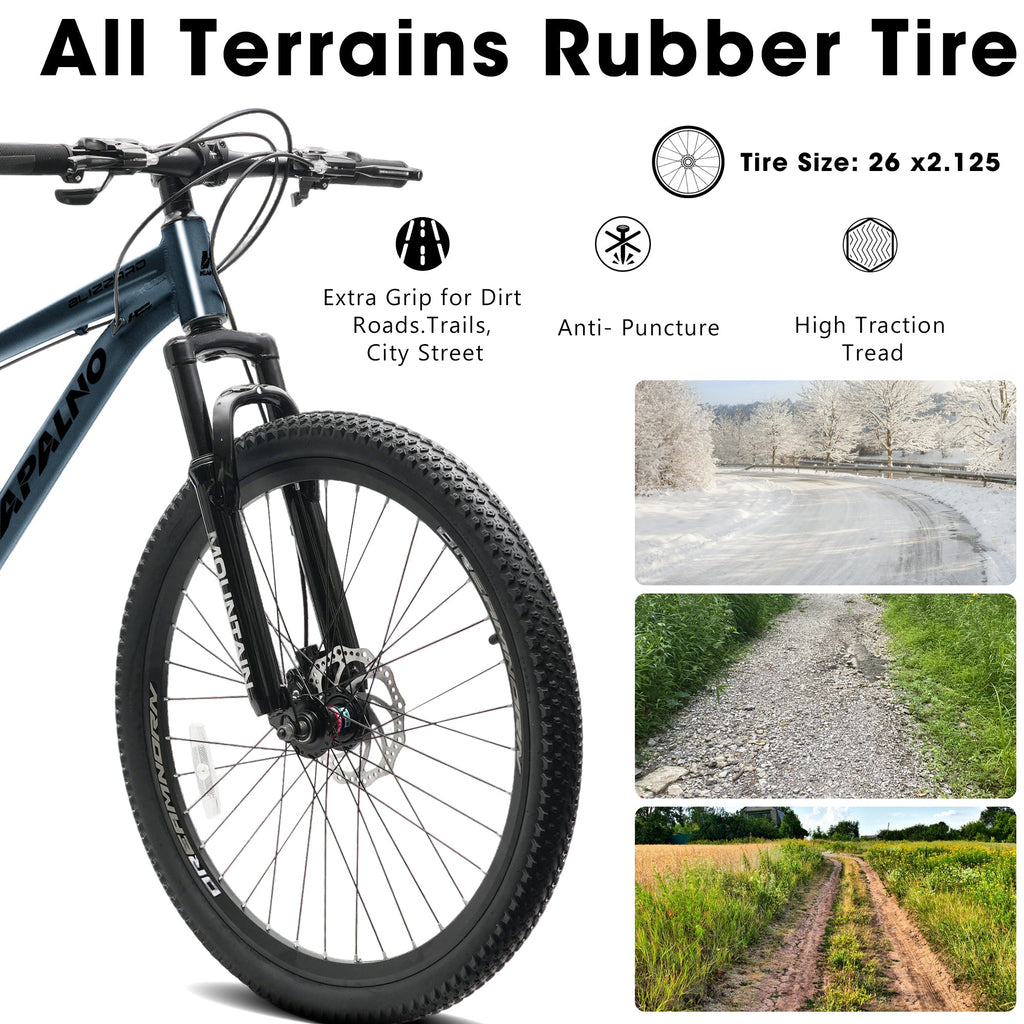 26" AllTrail  Adult Mountain Bike | 21-Speed Hardtail (Blue)
