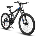 26” TrailX - Mountain Bike | Full Suspension | 21-Speed | Black