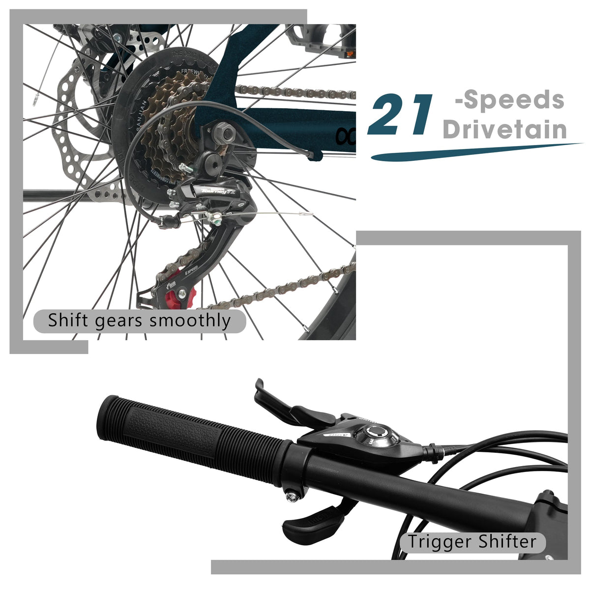 26" AllTrail  Adult Mountain Bike | 21-Speed Hardtail (Blue)