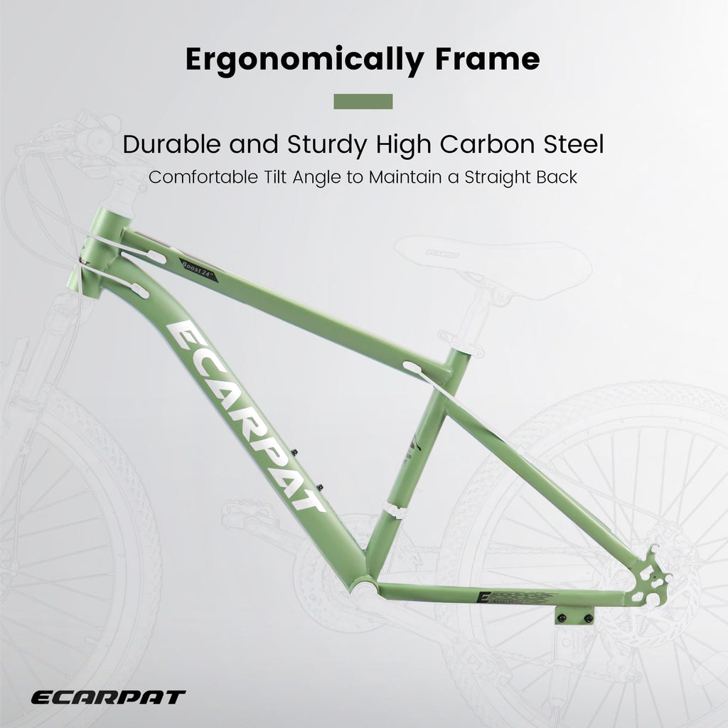 24" TrailLite Adult Mountain Bike | 21-Speed Hardtail (Green)