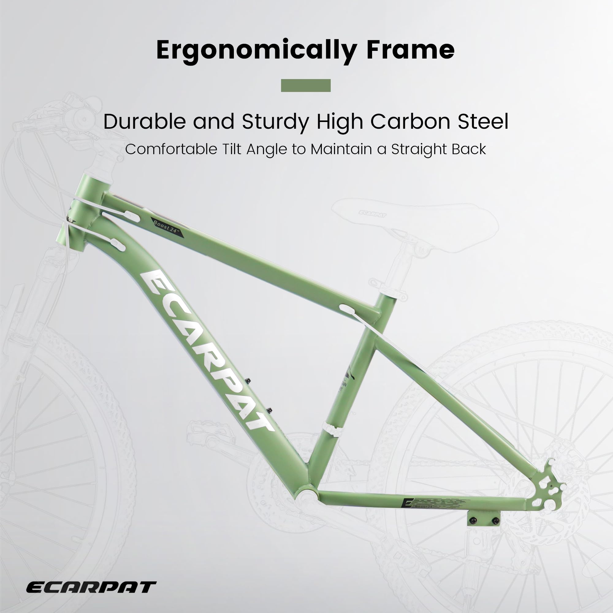24" TrailLite Adult Mountain Bike | 21-Speed Hardtail (Green)
