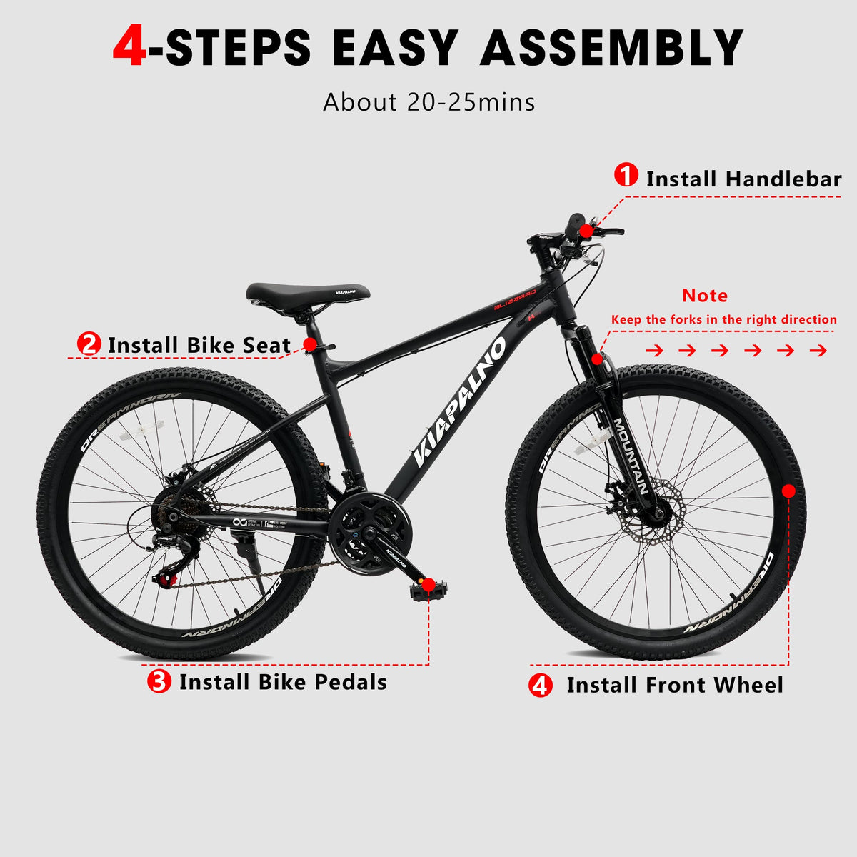 26" AllTrail Adult Mountain Bike | 21-Speed Hardtail (Black)
