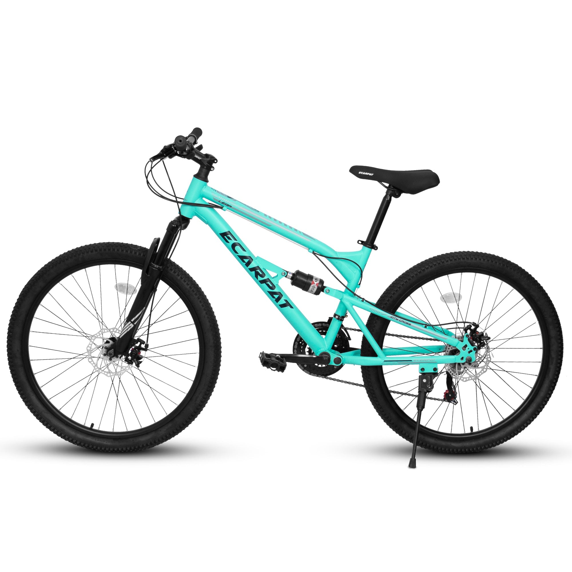 26" Adult Mountain Bike (Blue) - 21-Speed, Dual Suspension & Disc Brakes