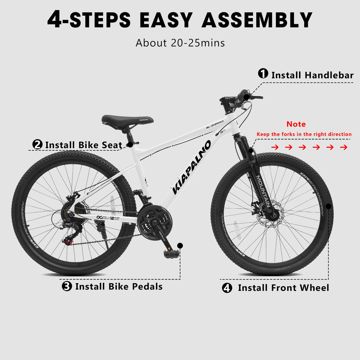 26" AllTrail Adult Mountain Bike | 21-Speed Hardtail (White)