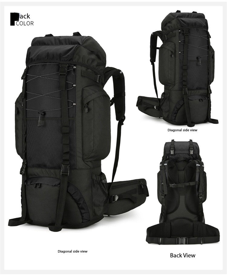 Hiking & Camping Backpack with Front Mesh and Bungee Storage