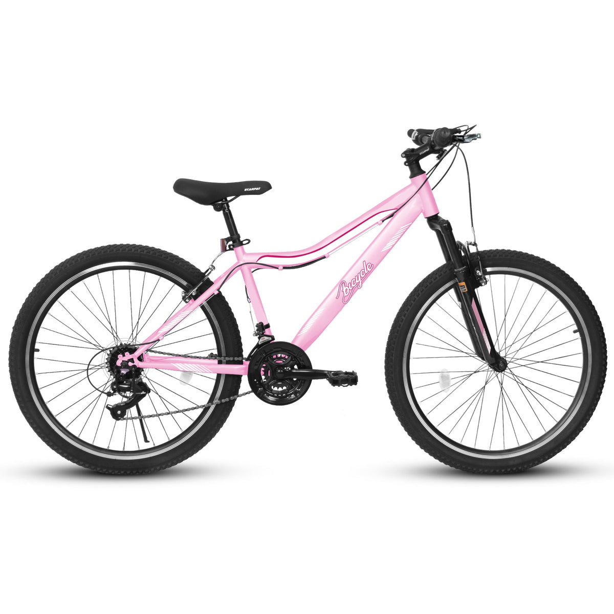 26" TrailLite Adult Mountain Bike | 21-Speed Front Suspension (Pink)