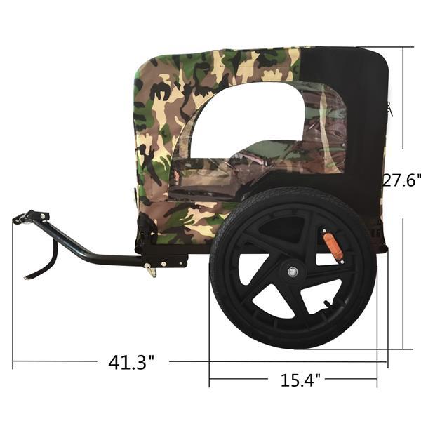 Camouflage Folding Bike Trailer – Cargo Carrier for Camping & Travel