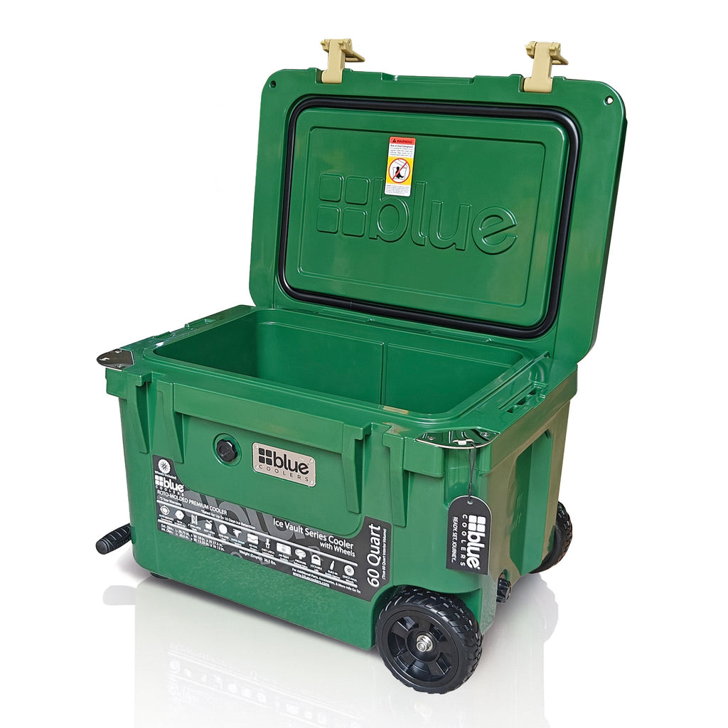60 Quart Ice Vault Roto-Molded Cooler with Wheels - Promo