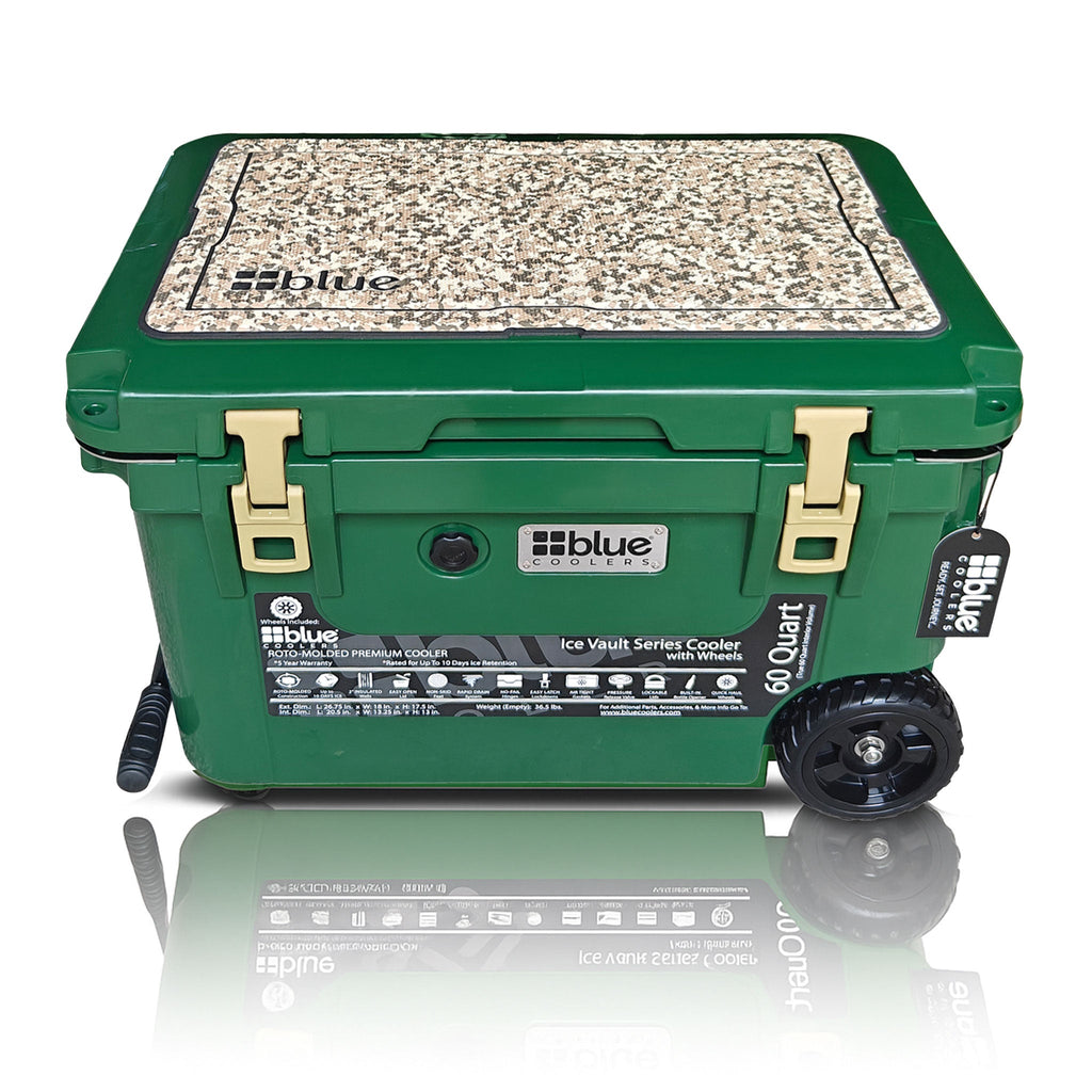 60 Quart Ice Vault Roto-Molded Cooler with Wheels - Promo