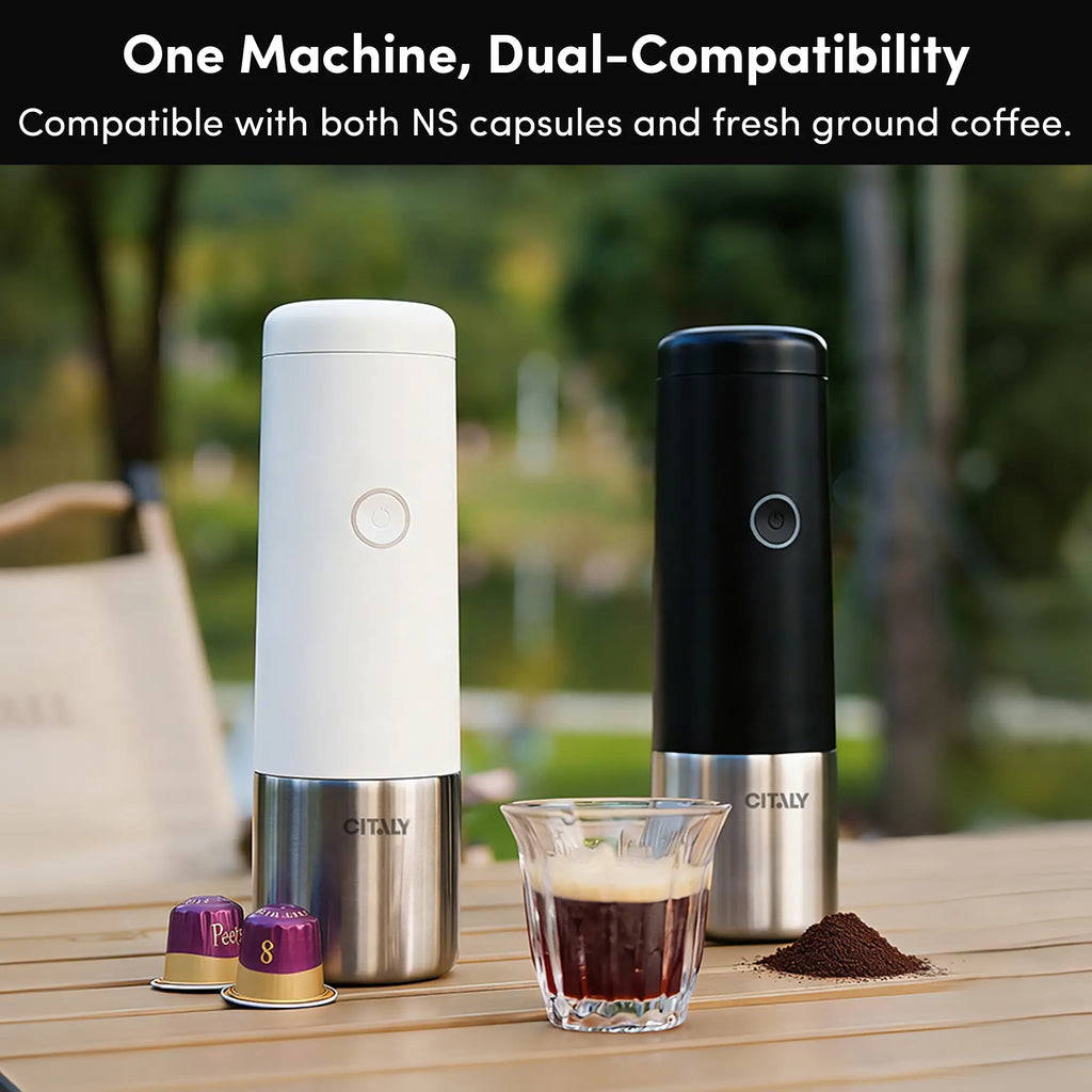 Citaly GO-1 Portable Espresso Machine | Self-Heating, Capsule & Ground Coffee