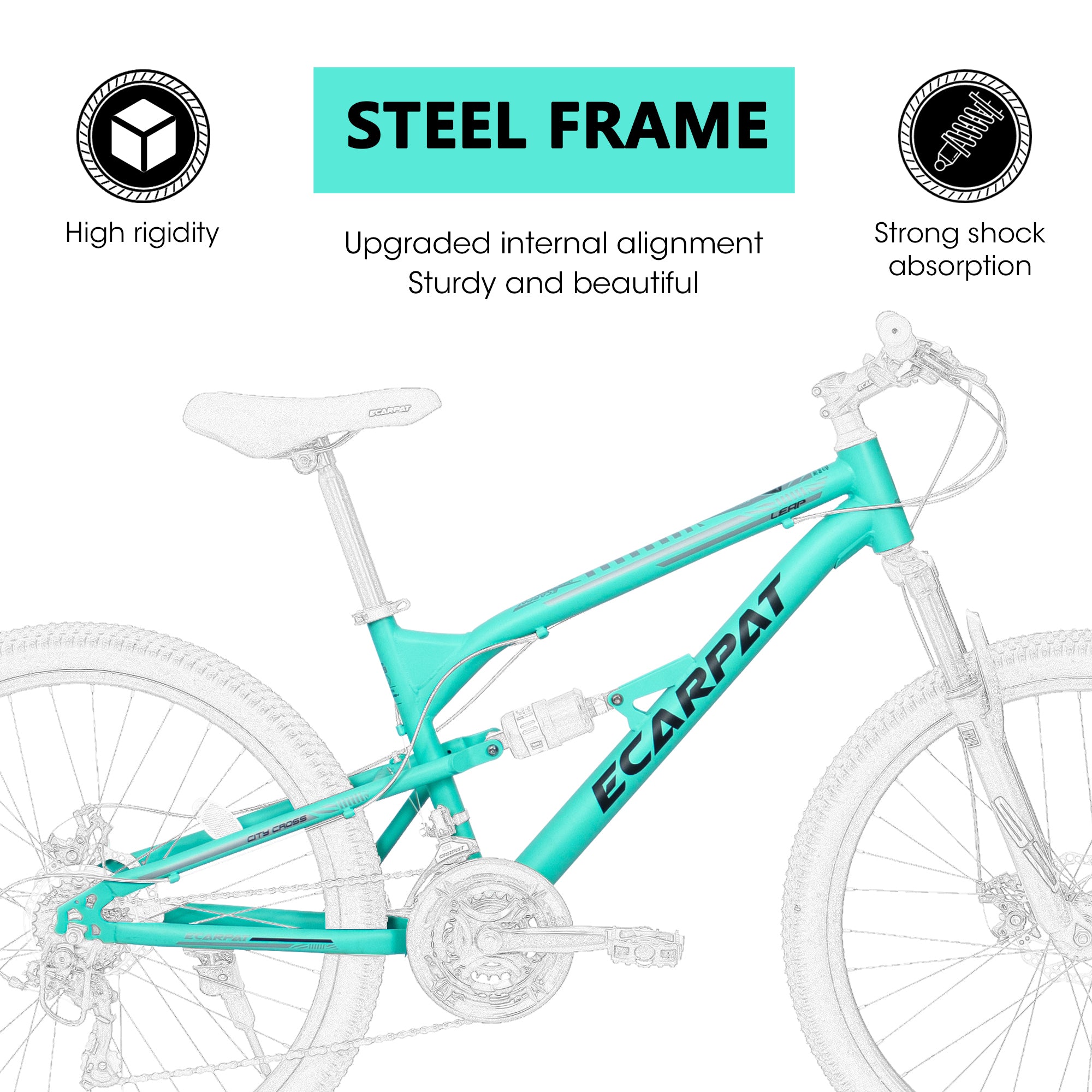 26" Adult Mountain Bike (Blue) - 21-Speed, Dual Suspension & Disc Brakes