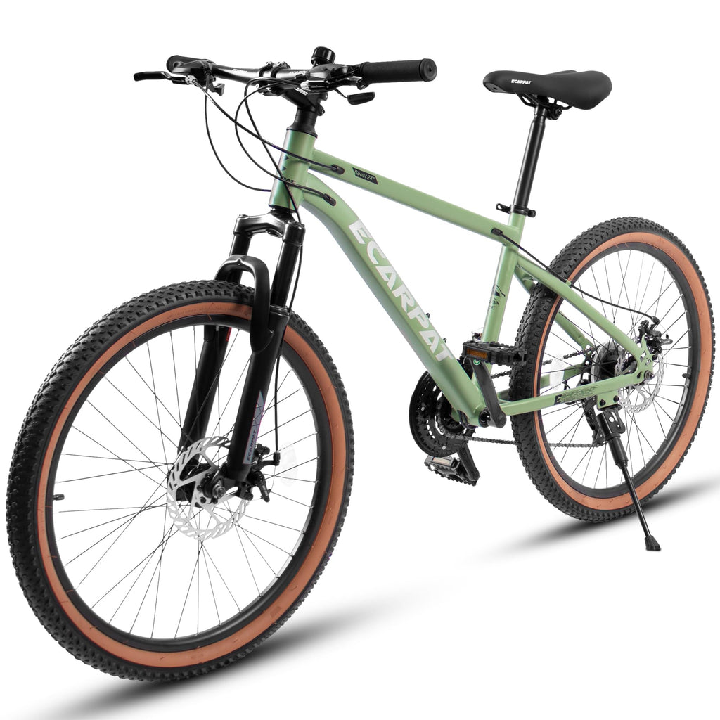 24" TrailLite Adult Mountain Bike | 21-Speed Hardtail (Green)