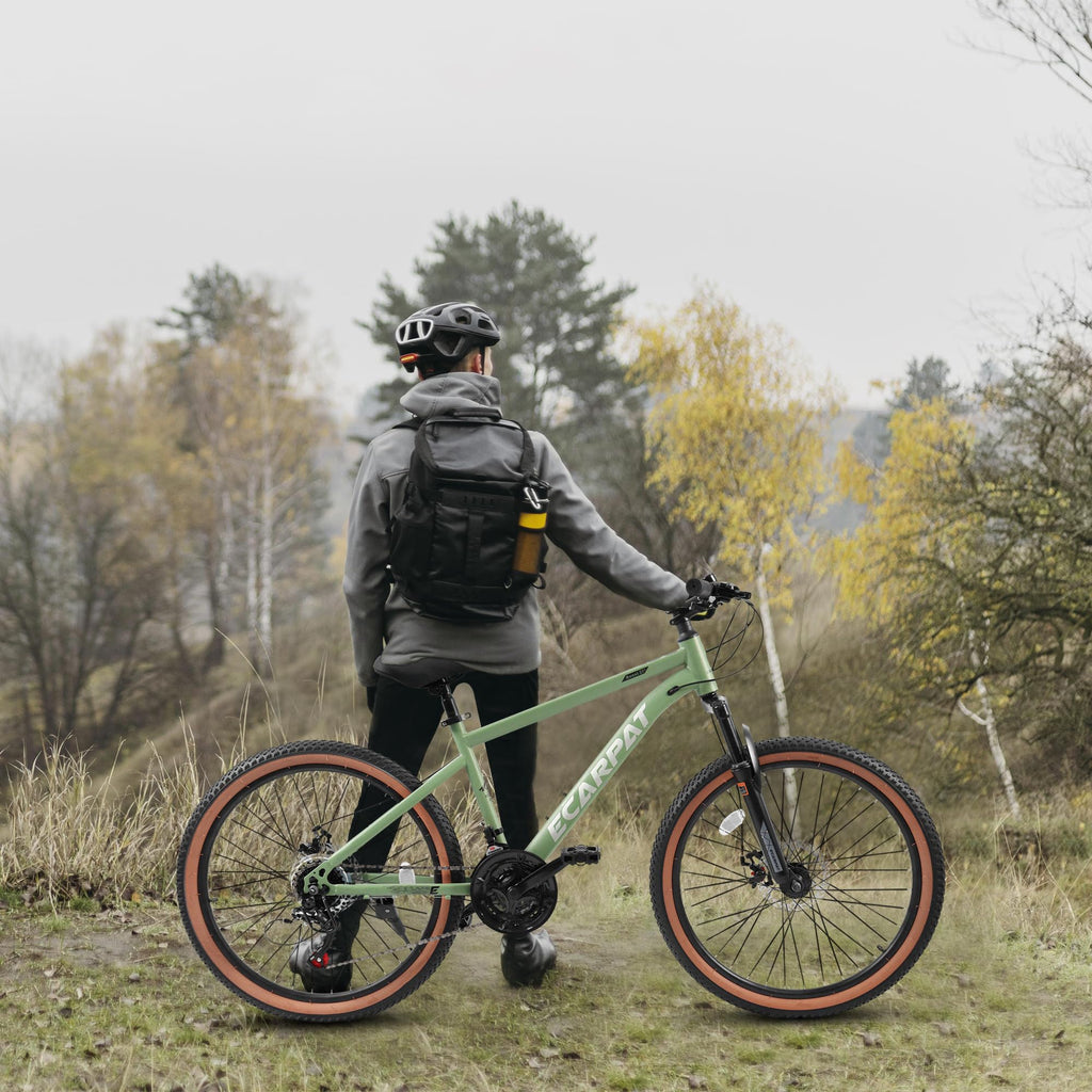 24" TrailLite Adult Mountain Bike | 21-Speed Hardtail (Green)