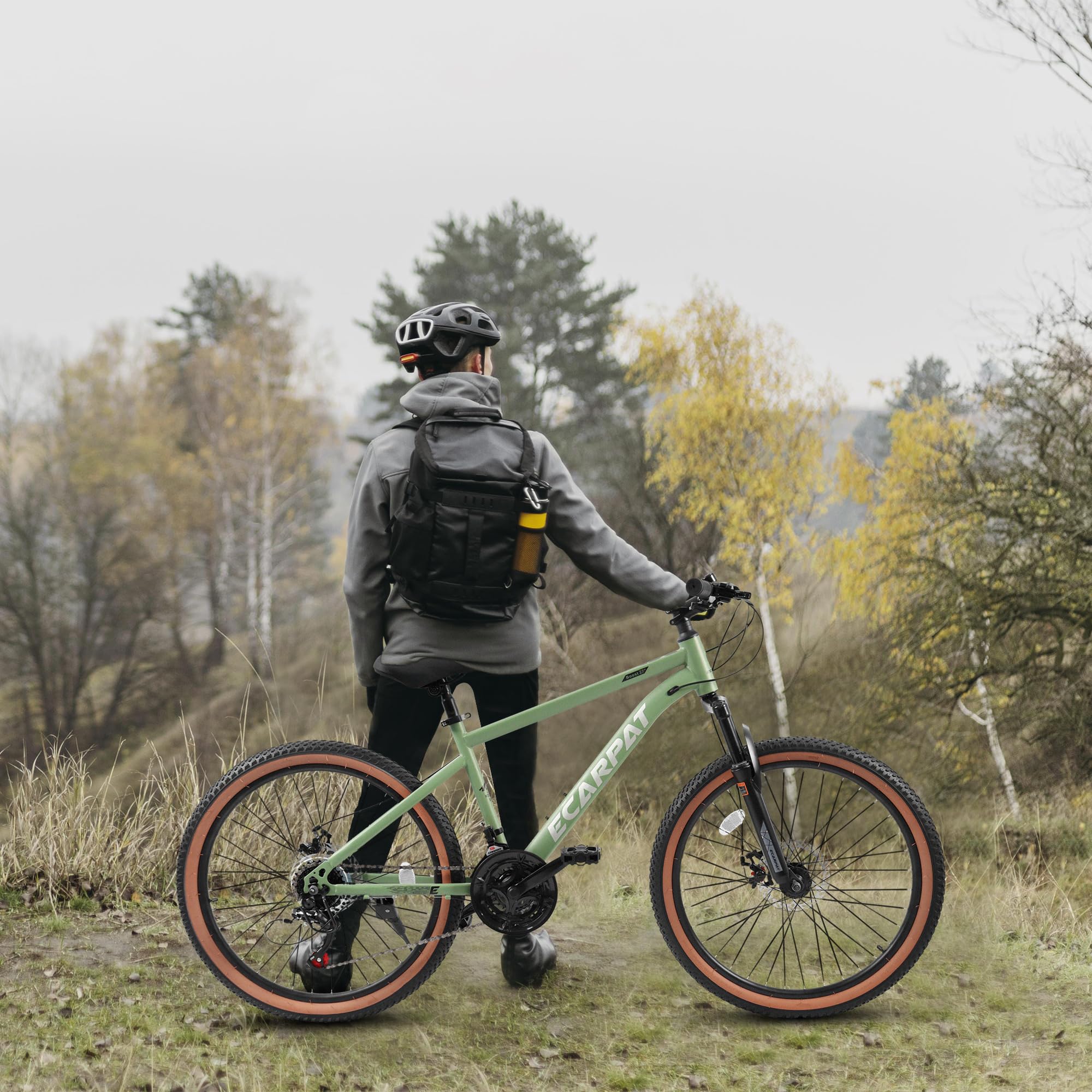 24" TrailLite Adult Mountain Bike | 21-Speed Hardtail (Green)
