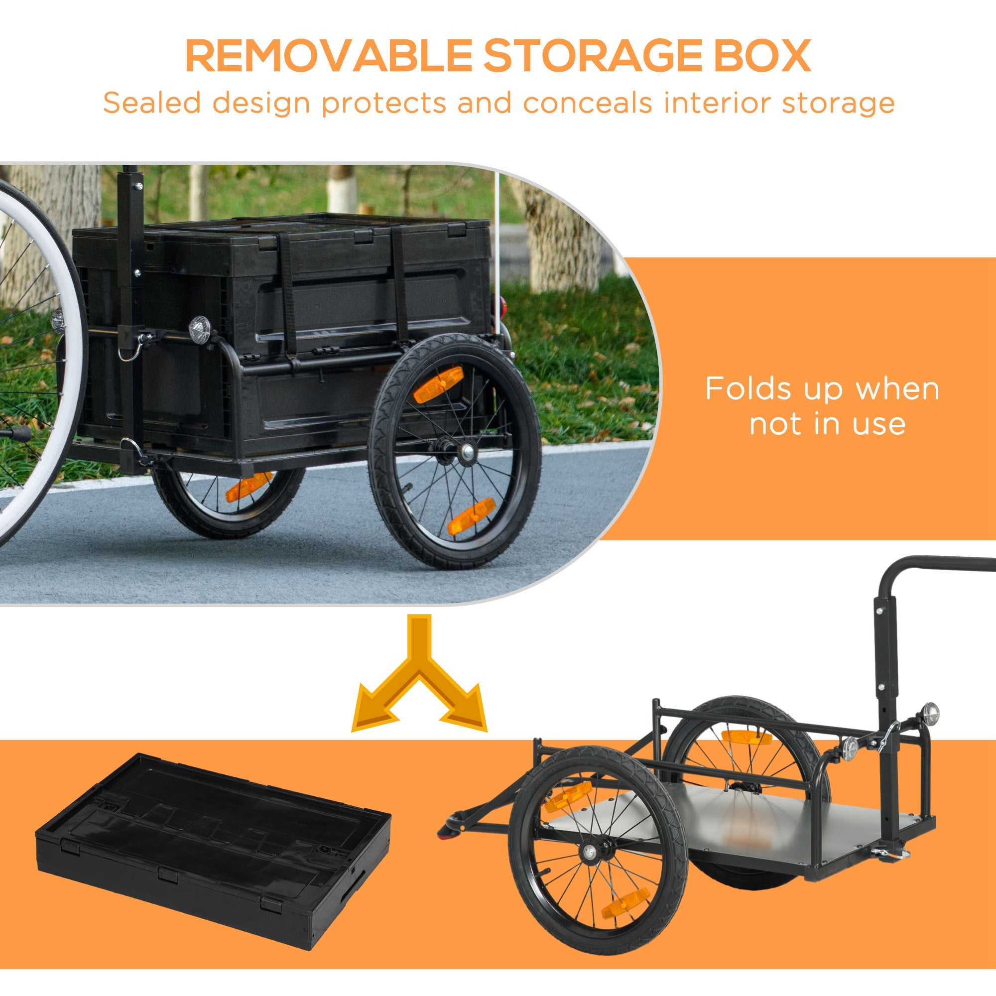Bike Cargo Trailer – Removable Storage Box