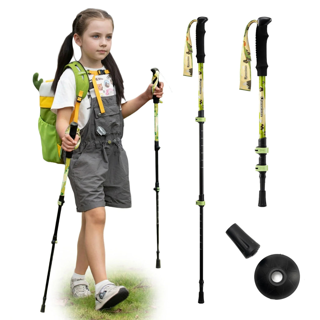 Kids Aluminum Trekking Pole with Adjustable Height