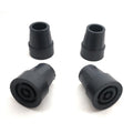 Four Pack of 1" Rubber Replacement Tips for York Nordic Spring Crutches