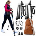 Motivator Swift Connect Travel Poles for Balance and Rehab - Patented Stability Grips - Lightweight, Adjustable and Collapsible includes Detachable Feet and Travel Bag